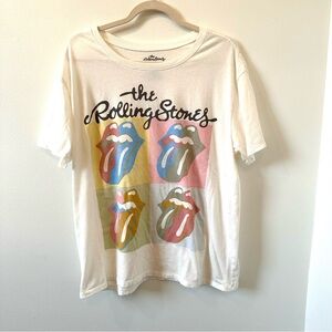 The Rolling Stones graphic tee cream pastel size large